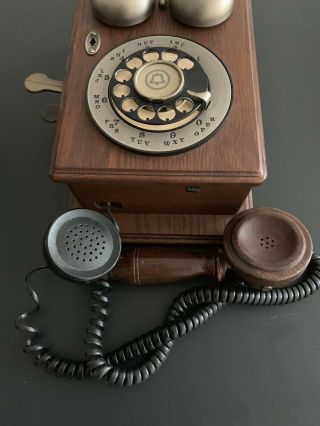 Wooden Wall Phone Rotary Dial - Western Electric Bell Telephone Model 951A1 - 3 2