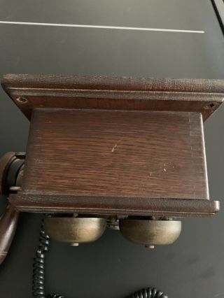 Wooden Wall Phone Rotary Dial - Western Electric Bell Telephone Model 951A1 - 3 6