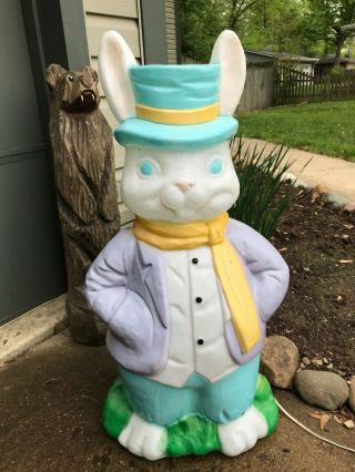 Vintage 1993 Easter Bunny Blow Mold Peter Cottontail Rabbit 36 " Plastic Empire