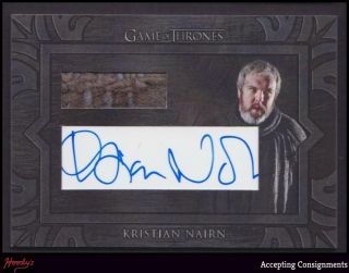 2019 Game Of Thrones Inflexions Kristian Nairn Cut Autograph Auto Shirt Relic
