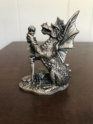 VTG Pewter Figurine Fantasy Myth & Magic The Real Dragon AG Shromb 3