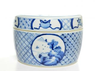 A Chinese Kangxi - Style Blue and White Porcelain Box 2