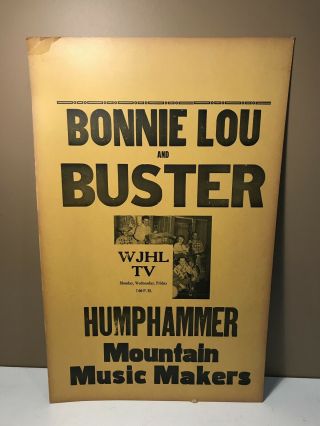 Bonnie Lou & Buster Wjhl Tennessee Humphammer Mountain Music Makers Poster