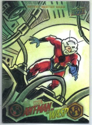 Ant - Man 2018 Ud Marvel Ant - Man And The Wasp Artist Art Sketch 1/1 Sp