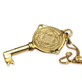 Silver 925 Gold Plated Kabbalah Pendant With Victorious Seal King Solomon Amulet