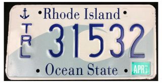 Rhode Island 1998 Private Trailer License Plate 31532 - First Year