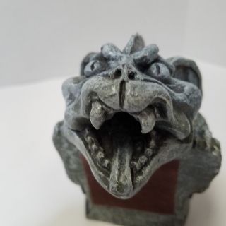 Winged Menacing Gargoyle With Fangs 1994 Statue Figurine 5.  5 " Tall
