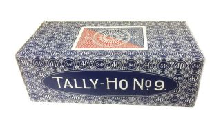 Tally Ho 9 Playing Cards 12 Decks Circle Back Design 6 Red & 6 Blue Deck