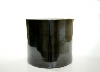 A Chinese Mirror Black Porcelain Brush Pot