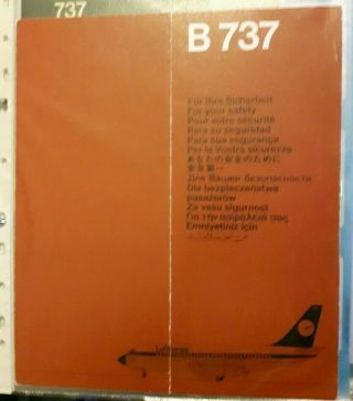 Lufthansa 737 - 200 Safety Card
