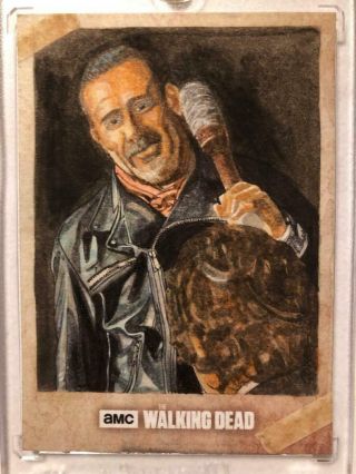 The Walking Dead Sketch Card One Of A Kind Of Negan By Cover