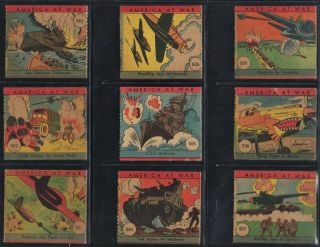 1942 W.  S.  R12 " America At War " Trading Cards,  Complete Set 501 - 548 Ex