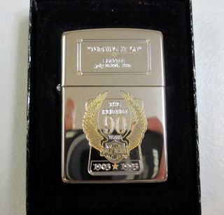 Harley Davidson 90th Anniversary Zippo " Turning It On " Dealer Issued 99150 - 93zf