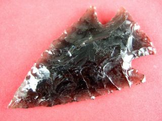 Fine Quality Authentic Or Obsidian Elko Corner Notched Point Indian Arrowheads