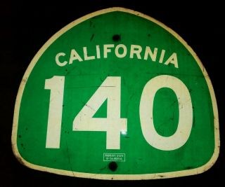Vintage Distressed California Highway Sign Highway 140 27 X 25 Inch