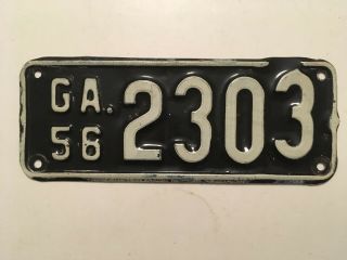 1956 Georgia Motorcycle License Plate Paint Harley Bmw Triumph Yom