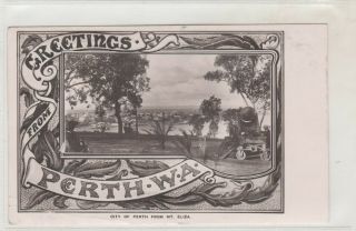 Vintage Postcard Greetings From Perth Western Australia 1900s