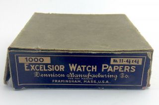 Vintage Excelsior Watch Papers Dennison Manufacturing Co Framingham I648