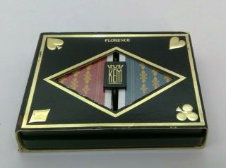 Kem Playing Cards Double Decks Florence In Plastic