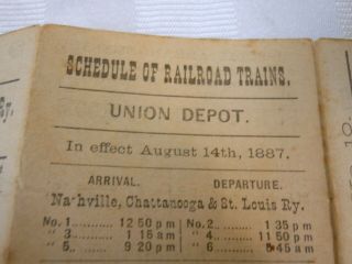 Antique 1887 Brochure Lookout Mountain Incline Railway Chattanooga Tenn 3