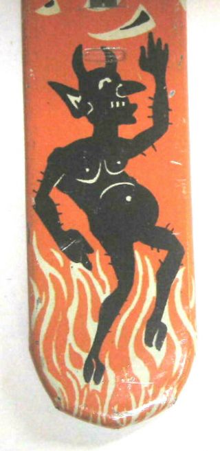 1930s Halloween Clanger Kirchhof Dancing Devil Witch Cat Tin Pan Noisemaker 2