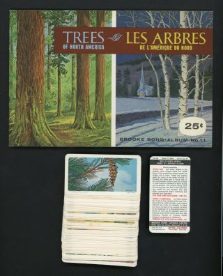 Brooke Bond Tea Cards 1968,  Trees Of North America,  Full Set 48/48,  Album