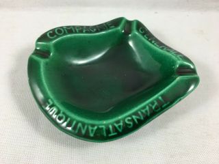 French Line Compagnie Generale Transatlantique Green Ashtray From France Cgt