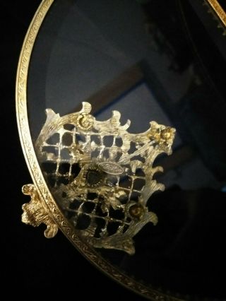 Absolutely Fabulous Matson Gilt Bevel glass jewelry casket trinket box 4