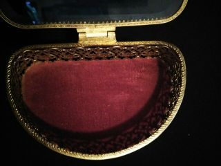 Absolutely Fabulous Matson Gilt Bevel glass jewelry casket trinket box 6