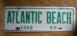 Vintage Atlantic Beach NC Municipal License Plate Tag Topper 1988 North Carolina 3