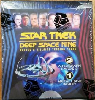 2018 Star Trek Deep Space Nine Heroes & Villains Case (12 Boxes) Autos