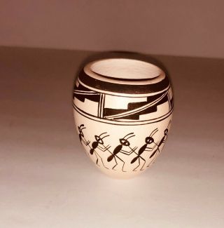 Vintage Native American Hopi Miniature Honey Pot Ant Bowl By Cheryl Naha Nampeyo