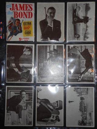 1965 James Bond Thunderball Complete (66) Card Set & Wrapper