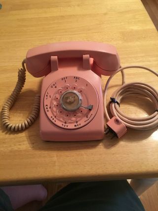 Vintage Pink Western Electric G3 Rotary Dial 500 Cd 10/63 Telephone
