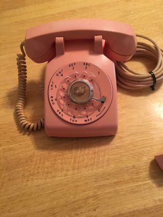Vintage Pink Western Electric G3 Rotary Dial 500 CD 10/63 Telephone 7