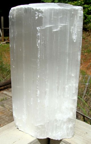 Selenite Log - X - Large - 12 Lbs 8 Ounces - 10 1/2 Inches Tall - -