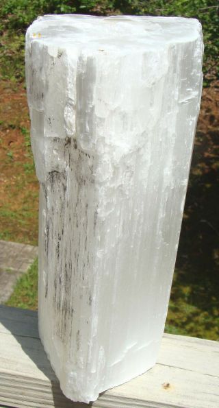 Selenite Log - X - LARGE - 12 lbs 8 ounces - 10 1/2 inches tall - - 2