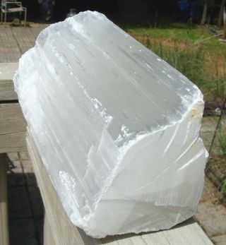 Selenite Log - X - LARGE - 12 lbs 8 ounces - 10 1/2 inches tall - - 3