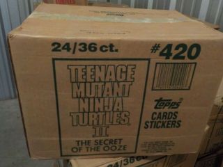 1991 Topps Teenage Mutant Ninja Turtles Tmnt 2 Wax Box Case W/ 24 Boxes