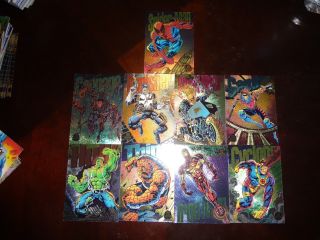 1994 Marvel Universe Series 5 Power Blast Rainbow Set