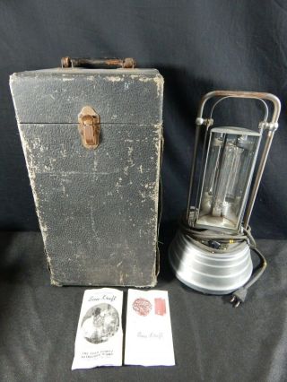 Vintage Sun - Kraft Model A - 1 Cold Quartz Ultraviolet Ray Therapy Uv Lamp W/ Case