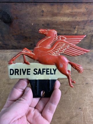 Mobil Pegasus License Plate Topper/sign Real And