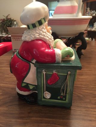 Fitz and Floyd Cookie Jar Santa s Kitchen Holiday Christmas 2