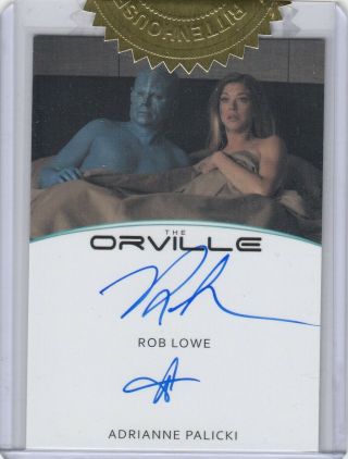 The Orville Season 1 - Rob Lowe / Adrianne Palicki Dual Autograph Card 9 - Case
