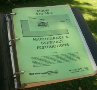 Military Helicopter - Bell 47g - 3b - 2 Maintenance And Overhaul Instructions Orig
