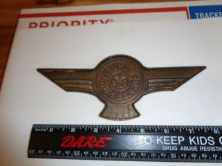 VINTAGE Harley - Davidson 15 Years Copper Metal Emblem Name Plate Sign (d3) 2