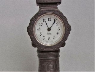 X.  RARE Late 1800 ' s Advertising Clock,  Cast Iron,  BEACON LIGHT CIGARS Westclox 2
