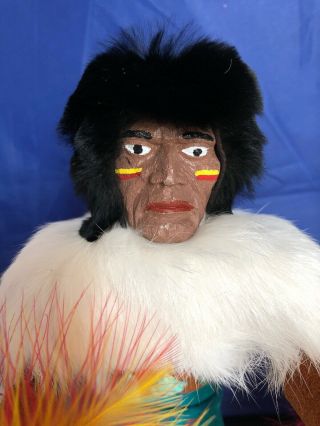 N.  Yazzie Rainbow Medicine Man Kachina Doll Navajo Figurine Signed By Artist 12” 2