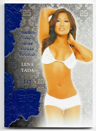 2019 19 Benchwarmer 25 Years Lena Yada Blue Foil Base Card 32 /2 2/2 Wwe Diva