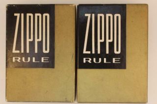 2 Vintage Zippo Rule Advertising Guy Frye Measuring Tape